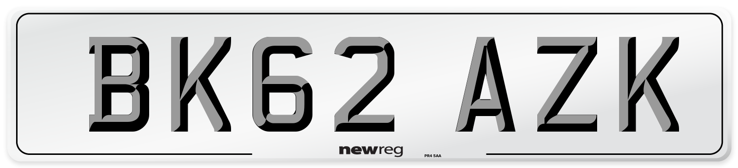 BK62 AZK Number Plate from New Reg